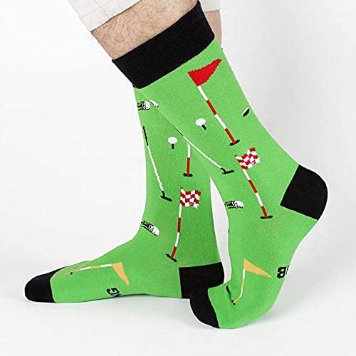Cavertin Men's Funny Socks Hunting Fishing Football Baseball Gaming Golf Taco Pizza Bacon Christmas Gift for Men