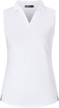 Womens Sleeveless V Neck Golf Polo Shirts