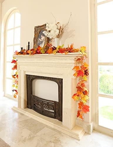 joyhalo 5 Pack Fall Leaves Garland Decorations for Home