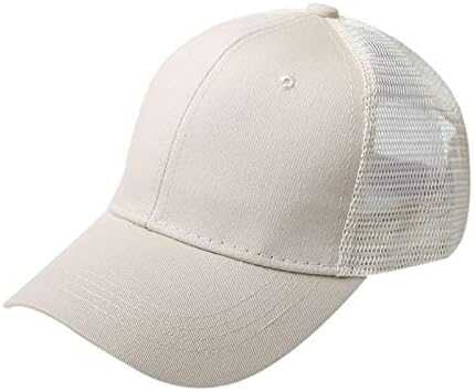 Criss Cross Hat Washed Distressed Baseball Cap Ponytail Hat High Messy Bun Ponycap for Women