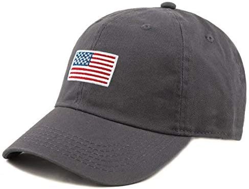 USA Flag & Embroidery Premium 100% Cotton Low Profile Adjustable Baseball Dad Cap