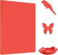 A4 Origami Paper Red 100 Sheets, 8.27×11.7 inch Double Sided Color Easy Fold by Pyrisuu