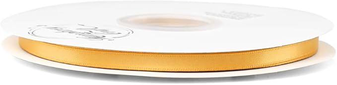 Humphrey's Craft 1/4 Inch Old Gold Double Faced Satin Ribbon - Image 3