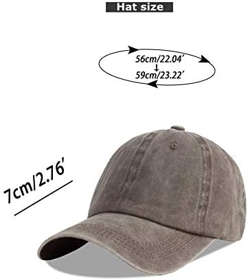 LANGZHEN Unisex Baseball Cap 100% Cotton Fits Men Women Washed Denim Adjustable Dad Hat