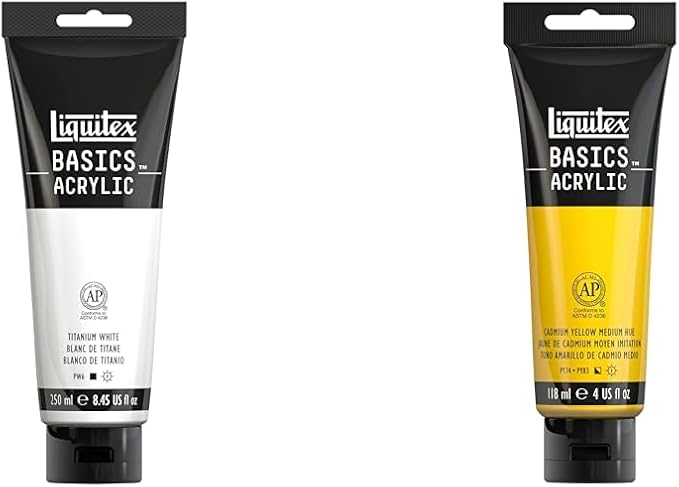 Liquitex BASICS Acrylic Paint, 250ml Tube, Titanium White BASICS Acrylic Paint by Liquitex