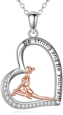 Hancock Sports Necklace Sterling Silver Sports Heart Pendant Hobby Jewelry Gift for Women