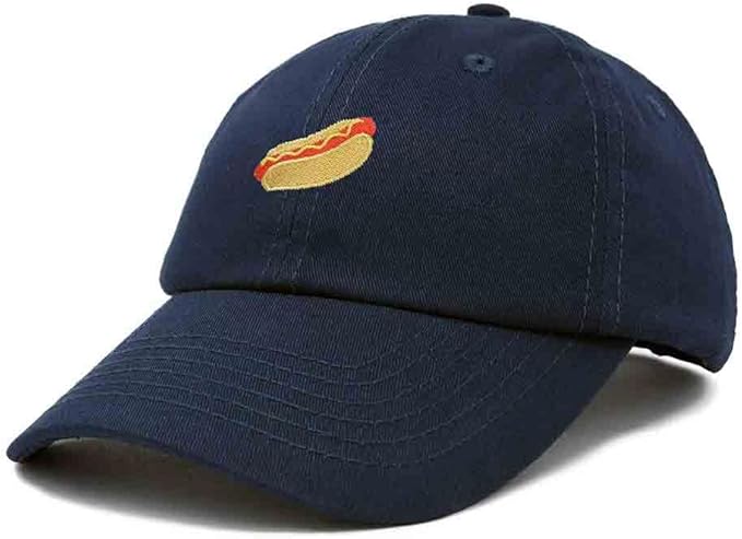 DALIX Hot Dog Hat Embroidered Mens Womens Baseball Cap