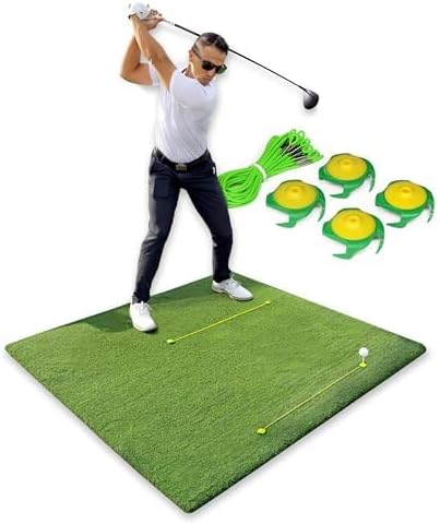 Tee Claw Golf Tee Holder, Golf Mat Tee, Golf Alignment String, Baseball Agility Training for Indoor and Outdoor, Made in The USA.