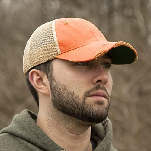 Vintage Distressed Baseball Cap – Unstructured Fit Adjustable Snapback Hat for Men & Women