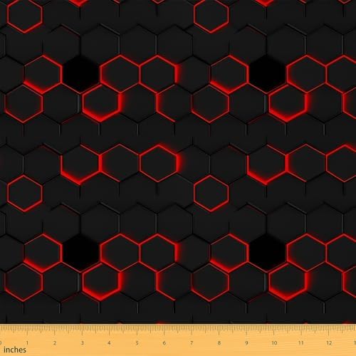 Feelyou Honeycomb Modern Fabric By The Yard Decorative Soft