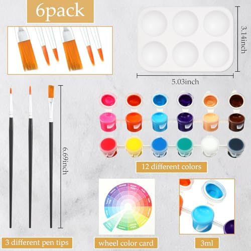 Dinifee 6 Pack Pre Drawn Canvas for Painting Pre Printed Canvas Kit 8 x 10 Inch Stretched Cotton Paint and Sip Set for Adults Couple Party Graduation Summer Date Night(Charming Lady)