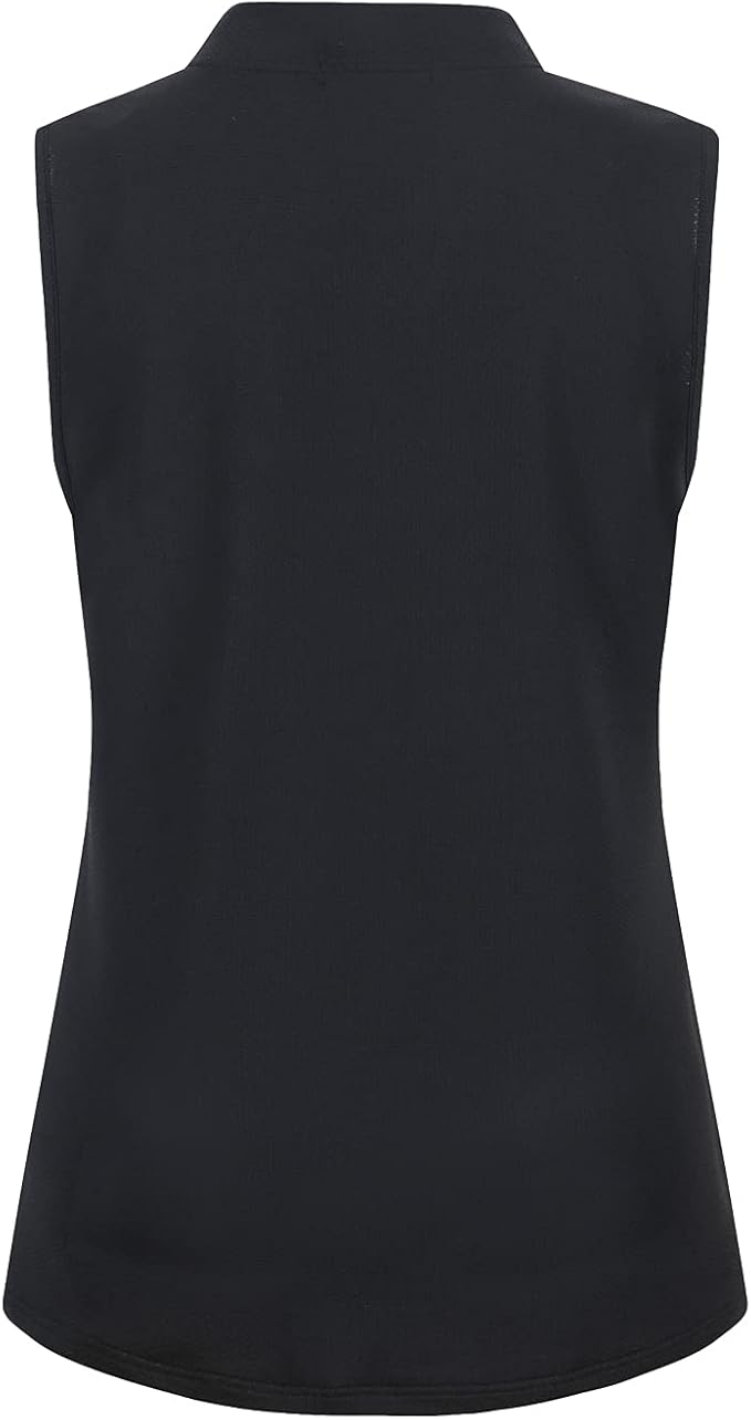Womens Sleeveless V Neck Golf Polo Shirts