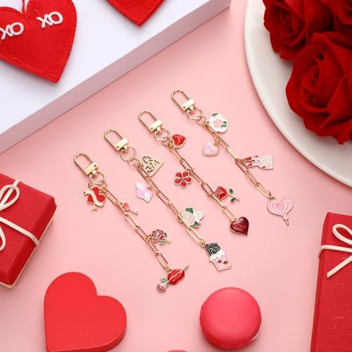 Tondiamo 266 Pcs Galentines Keychain Making Kit DIY Keychain Craft Gift