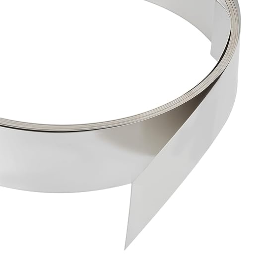 BENECREAT 9.84 Feet 32Gauge Flat Nickel Silver Wire, 18mm Wide Flat Bezel White by BENECREAT