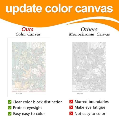 Axquilon 3 Packs Plants Framed Paint by Numbers Kit for Adults 8x10 in