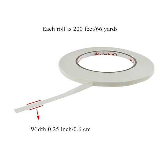 HAHIYO White 0.25Inch Wide Floral Tape, Waterproof Florist Tape Flower Wrap - Image 2