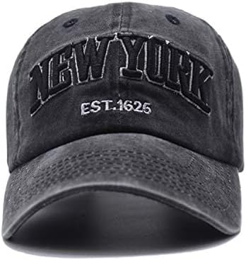 Women &Men New-York Letter Baseball Cap - Vintage Washed Denim Twill Dad Hat for Women Men