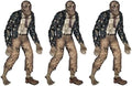 Beistle Jointed Zombie Cutouts – 3 Pack, Life-Size Undead Decorations, Creepy Halloween Wall Décor, Poseable Horror Figures, Scary Party Supplies, Full Body Display Accents, Graveyard Scene Props, 6'