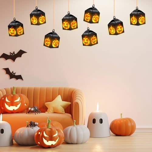 Simgoing 12 Sets Halloween Jack-O-Lantern Crafts Tissue Paper Crafts