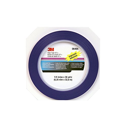 3M 471+ PN6405 Indigo Vinyl Tape, Conveniently Packaged, 1/4" x 36 yd by 3MIndustrial