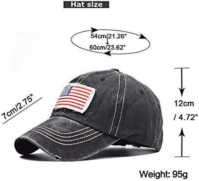 Distressed Ponytail Hat for Women American-Flag Pony Tail Caps High Bun