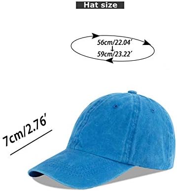 LANGZHEN Unisex Baseball Cap 100% Cotton Fits Men Women Washed Denim Adjustable Dad Hat