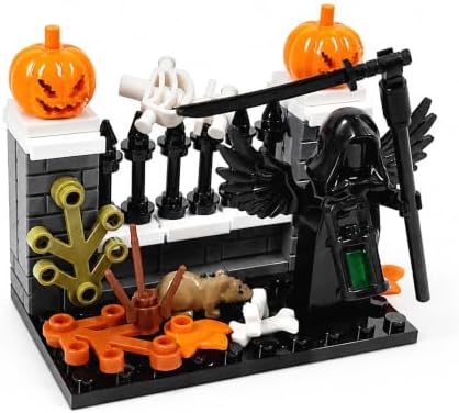 Halloween Graveyard Gate Building Blocks Set, 258 PCS 3-Section Display