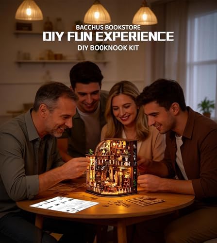 Roroom DIY Miniature House Kit, Vintage Scholar Library Book Nook Kit