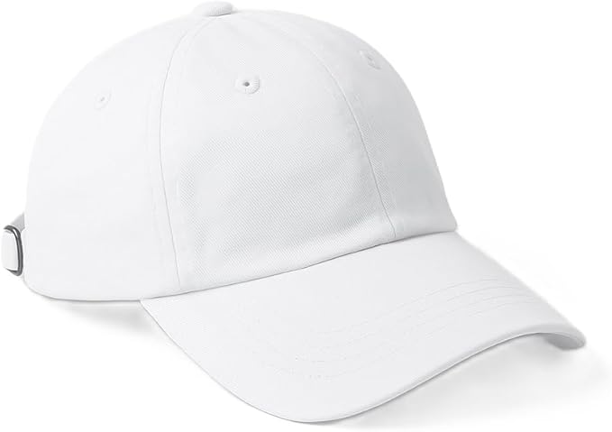 Baseball Cap Adjustable Size 100% Cotton Caps for Running Workouts & Outdoor Activities All Seasons