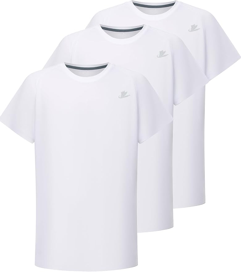 DEVOROPA Youth Boys Compression Shirt Long/Short Sleeve Football Baseball Undershirt Quick Dry Kids Sports Baselayer Crewneck