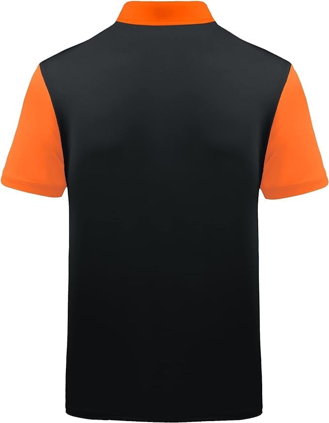 ZITY Mens Golf Shirt Short Sleeve Sport Moisture Wicking Performance Print Golf Polo Shirts for Men Collared Casual T-Shirt