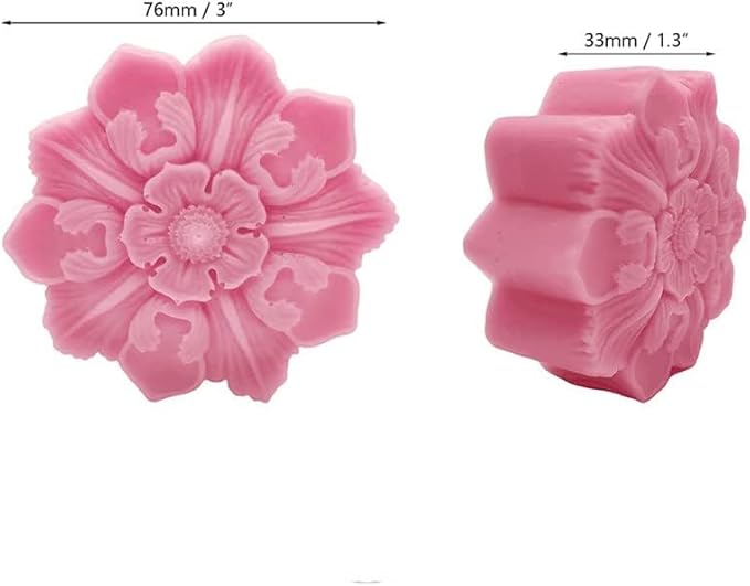 3D Silicone Soap Molds Flower Shape Silicone Mold - Image 3