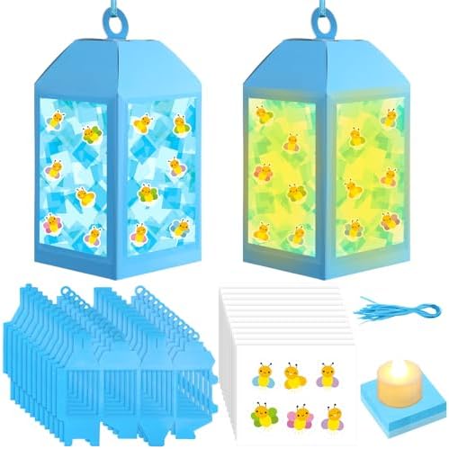 Simgoing 12 Sets Firefly Crafts Camping Vbs Firefly Tissue Paper Craft Kit