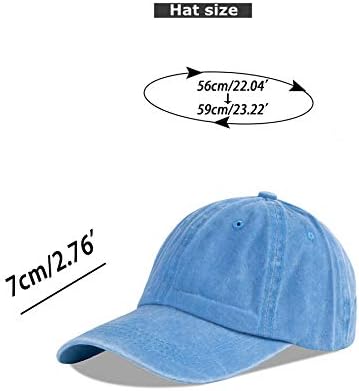 LANGZHEN Unisex Baseball Cap 100% Cotton Fits Men Women Washed Denim Adjustable Dad Hat