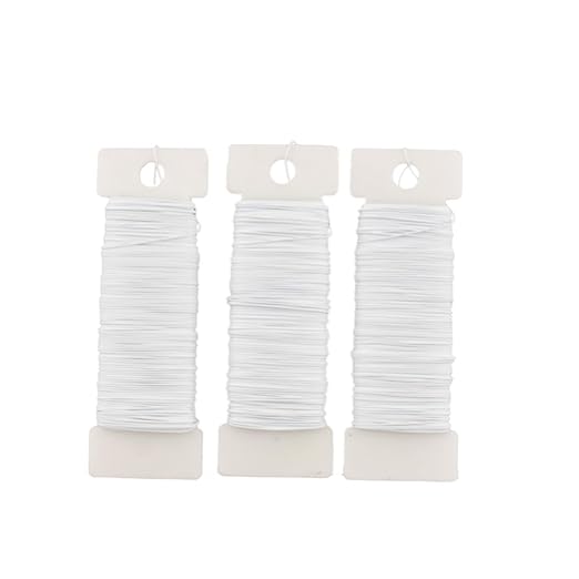 HAHIYO 26Gauge White Metal Floral Wire by HAHIYO