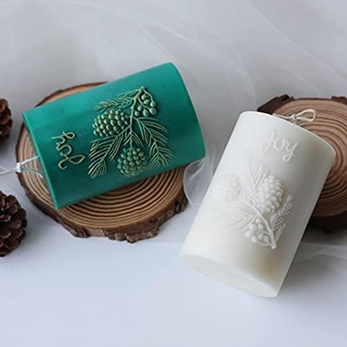 3D Cylinder Pine Cone Candle Mold, Silicone Clay Soap Mould - Image 5