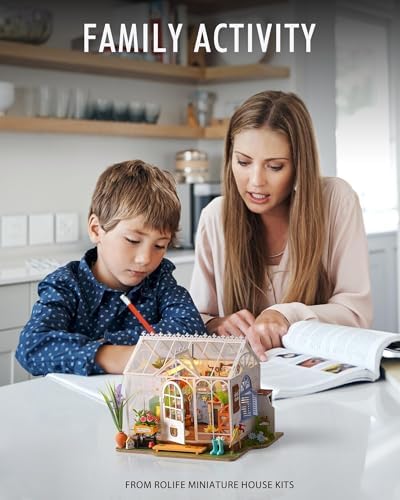 Rolife Greenhouse Miniature House Kit with LED Light