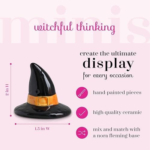 Nora Fleming Hand-Painted Mini: Witchful Thinking (Witch Hat) A68