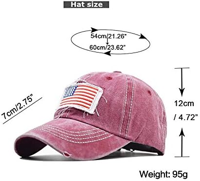 Distressed Ponytail Hat for Women American-Flag Pony Tail Caps High Bun