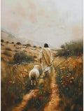 Religious Paint By Numbers Kit for Adults-Jesus Lost Sheep Acrylic Canvas