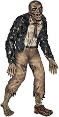 Beistle Jointed Zombie Wall Decoration, 6-Foot Halloween Cardstock Cutout with Posable Limbs, One-Sided Printed Haunted House and Party Decor for Spooky Indoor Scenes