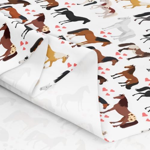 Erosebridal Horse Fabric By the Yard, 5 Yards