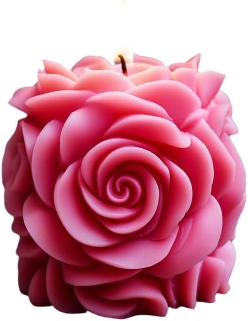 Rose Pillar Candle Silicone Mold Handmade Valentine's Day Mother's Day Flower - Image 5