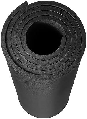 AMZQNART 8mm EVA Foam Sheets Rolls for Crafts Black Cosplay Foam 39x59in