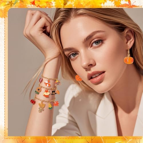 Highergo 895 Pcs Fall Charms Lip Gloss Keychain Making Kit DIY Craft