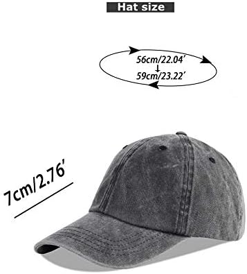 LANGZHEN Unisex Baseball Cap 100% Cotton Fits Men Women Washed Denim Adjustable Dad Hat