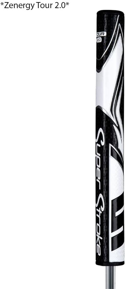 SuperStroke Zenergy Tour Golf Putter Grip with No Taper Enhanced SPYNE Technology, New Multi-Zone Texturing and Tech-Port