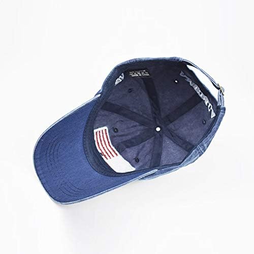 Mealah Men's American-Flag Baseball-Cap Embroidery - Washed Adjustable USA Dad Hat for Women