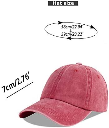 LANGZHEN Unisex Baseball Cap 100% Cotton Fits Men Women Washed Denim Adjustable Dad Hat