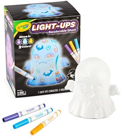 Crayola Light-Ups Ghost, Reusable Coloring Light Up Halloween Toy for Kids